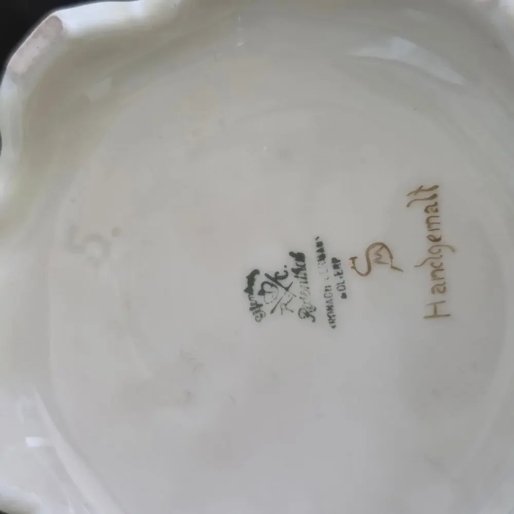 Vintage Rosenthal Germany Hand Painted Porcelain Floral Vase 12